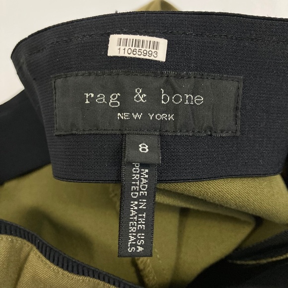Rag & Bone Simone Sport Green High Rise Slim Fit Pants - Picture 8 of 16